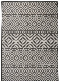 Tapete de tecido plano para exterior 200x280 cm riscas pretas