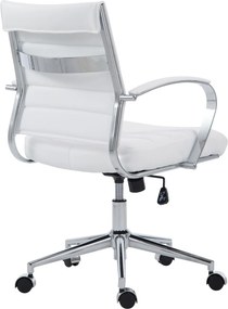 Cadeira de escritório Oakland Leather Sintético Branco