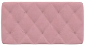 Almofadão de cabeceira 100 cm veludo rosa
