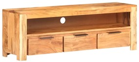 vidaXL Móvel de TV 119x30x41 cm madeira de acácia maciça