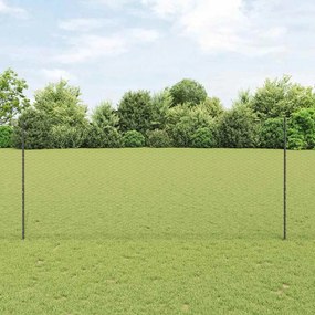 Postes de Cerca vidaXL 22 pcs U-Channel Cinza 140 cm Aço