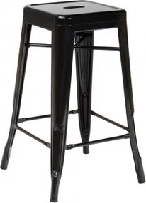 Pack De 2 Bancos Altos Empilháveis Em Aço Lix Preto & ↑65 Cm - Sklum