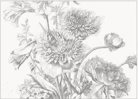 Papel de parede não tecido Engraved Flowers