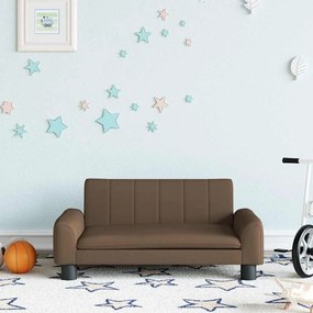 vidaXL Sofá infantil 70x45x30 cm tecido castanho