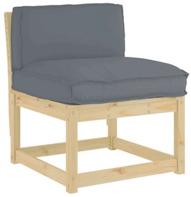 vidaXL Almofada de palete para encosto Antracite 70 x 40 x 12 cm