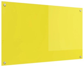 vidaXL Proteção de Cozinha Amarelo 100 x 60 x 0,6 cm vidro temperado