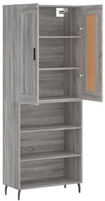 Armário alto 69,5x34x180 cm derivados de madeira sonoma cinza