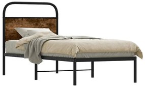 Estrutura cama s/ colchão derivados de madeira carvalho fumado
