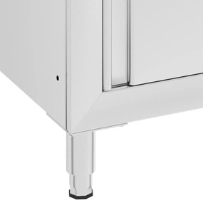 Armários de cozinha comerciais 2 pcs aço inoxidável