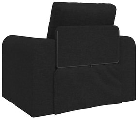 Sofá Cama 2-em-1 Preto 98x71x83 cm Tecido