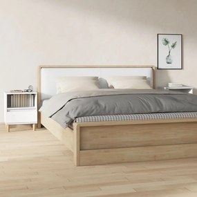 vidaXL Mesas de cabeceira 2 pcs 40x35x50 cm branco