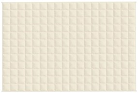 Manta pesada 5 kg 120x180 cm tecido creme-claro