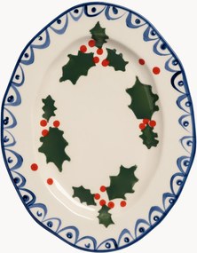 Travessa de Natal pintada à mão Holly