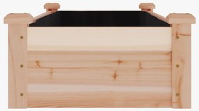 Canteiro elevado c/ forro 120x45x25 cm madeira de abeto maciça