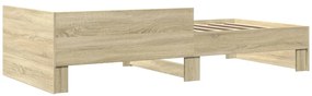 Estrutura cama s/ colchão derivados de madeira carvalho sonoma