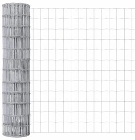 Cerca Euro da com 13 postes flangiados, 0,8 x 25 m em aço galvanizado