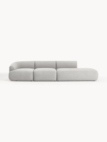 Módulo com chaise longue em bouclé Sofia (2 lugares)