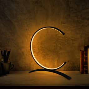 Candeeiro de Mesa Moon – Preto – 35 x 34 x 4 cm