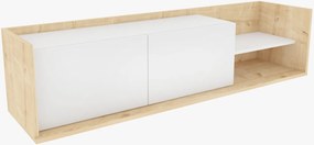 Móvel TV Krog – Carvalho e Branco – 160x35x36,8 cm