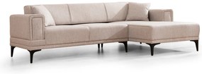 Sofá-Cama de Canto Horizon – Castanho Claro – 250x140 cm