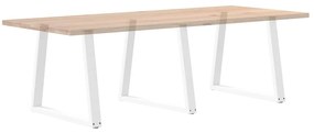 Pernas para mesa de jantar em V 3 peças, branco, 80x(72-73,3) cm, aço