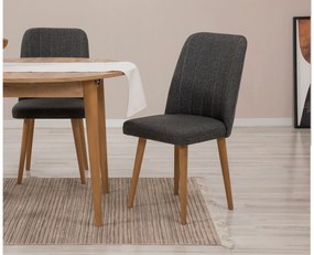 Conjunto de Mesa de Jantar Extensível Vina – Pinho Atlântico e Antraci