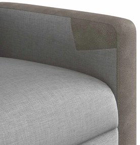 Poltrona elevatória de massagens tecido cinzento-nublado