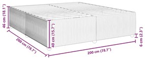 Estrutura de cama sem colchão 200x200 cm veludo cinzento-claro