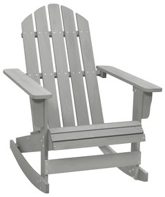 45704 vidaXL Cadeira de baloiço para jardim madeira cinzento