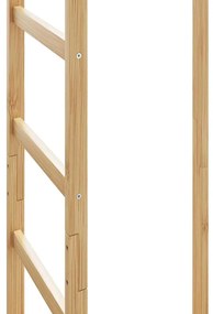 Cabide com ganchos e prateleiras 38,5x30x156 cm bambu