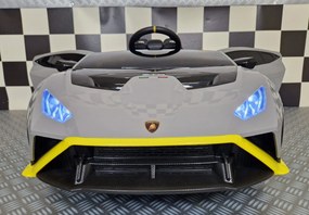 Carro eletrico bateria crianças 12V Lamborghini Huracan STO drift Cinzento