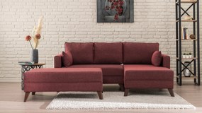 Sofá-Cama de Canto Bella – Vermelho Claret – 205x85x140 cm