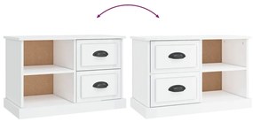 Móvel p/ TV 73x35,5x47,5 cm derivados madeira branco brilhante