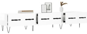 Móvel de TV 150x36x30 cm derivados de madeira branco brilhante