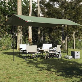Lona de campismo 500x294 cm impermeável verde
