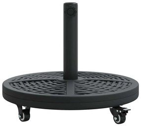 Base de Parasol vidaXL com Rodas para Postes de Ø38-48 mm 13 kg Redond