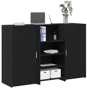 vidaXL Balcão de recepção 155x50x103,5 cm madeira carvalho preto