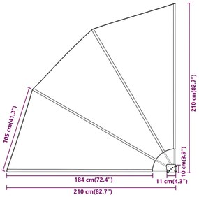 Tela de Privacidade para Varanda Verde-escuro 210 x 210 cm