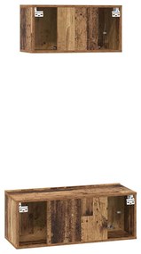 Conjunto de Estantes para TV 2 pcs Madeira antiga