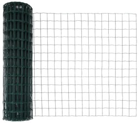 Cerca Euro com 13 Postes Flangados 1x25 m Aço Galvanizado