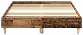 Estrutura de cama sem colchão 140x190 cm madeira velha