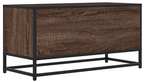 Móvel p/ TV 80x34,5x40cm deriv. madeira/metal carvalho castanho