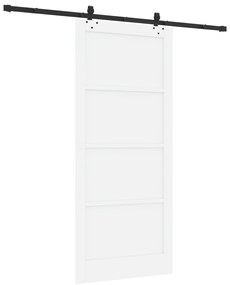 Porta Deslizante vidaXL com Conjunto de Ferragens 'ORKDAL'Branca de Ma