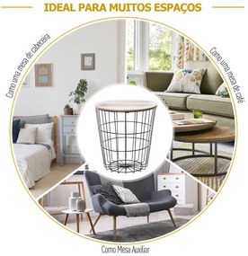 Mesa de centro para sofá Com espaço de armazenamento Estilo Industrial