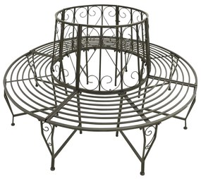 Banco de jardim para árvore 160 cm aço