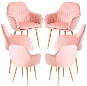 Pack 6 Cadeiras Chic - Rosa