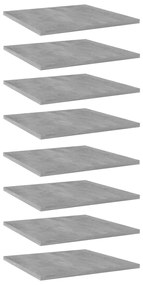 Prateleiras para estante 8 pcs 40x40x1,5cm contraplacado cinza