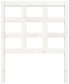 Cabeceira de cama 80,5x4x100 cm madeira de pinho maciça branco