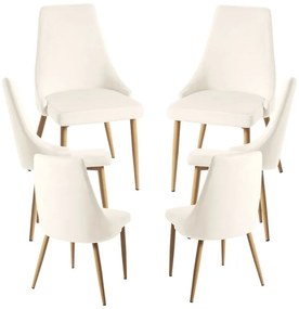 Pack 6 Cadeiras Stoik Wood - Beige