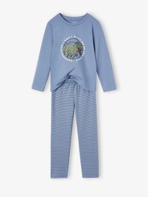 Agora -25% | Pijama dinossauro BASICS, em jersey, para menino azul